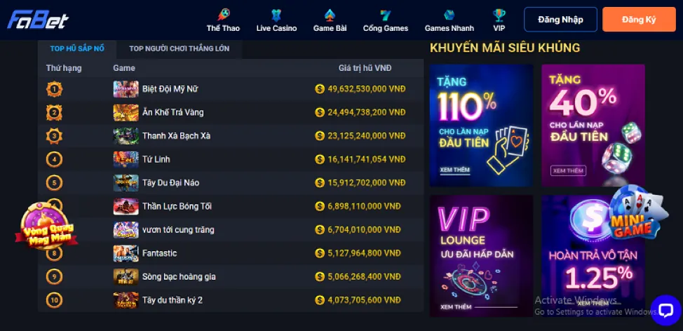 Phúc lợi độc quyền VIP